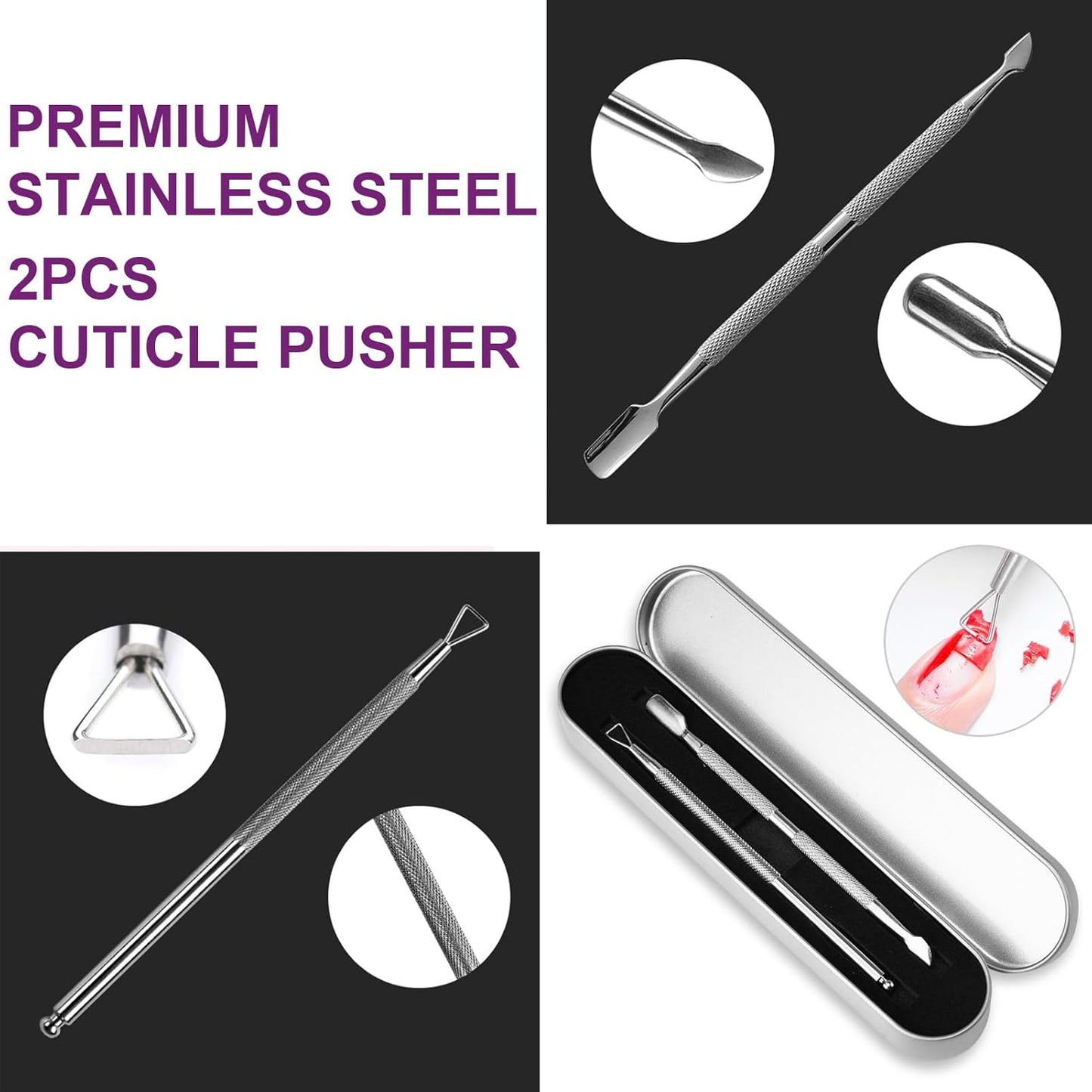 Soak off Bowl, Electric Nail Soaking Bowl Manicure Nail Soaker Nail Polish Remover Machine with Silver Cuticle Pusher for Dip Powder Acrylic Nails Gels, Pink-White