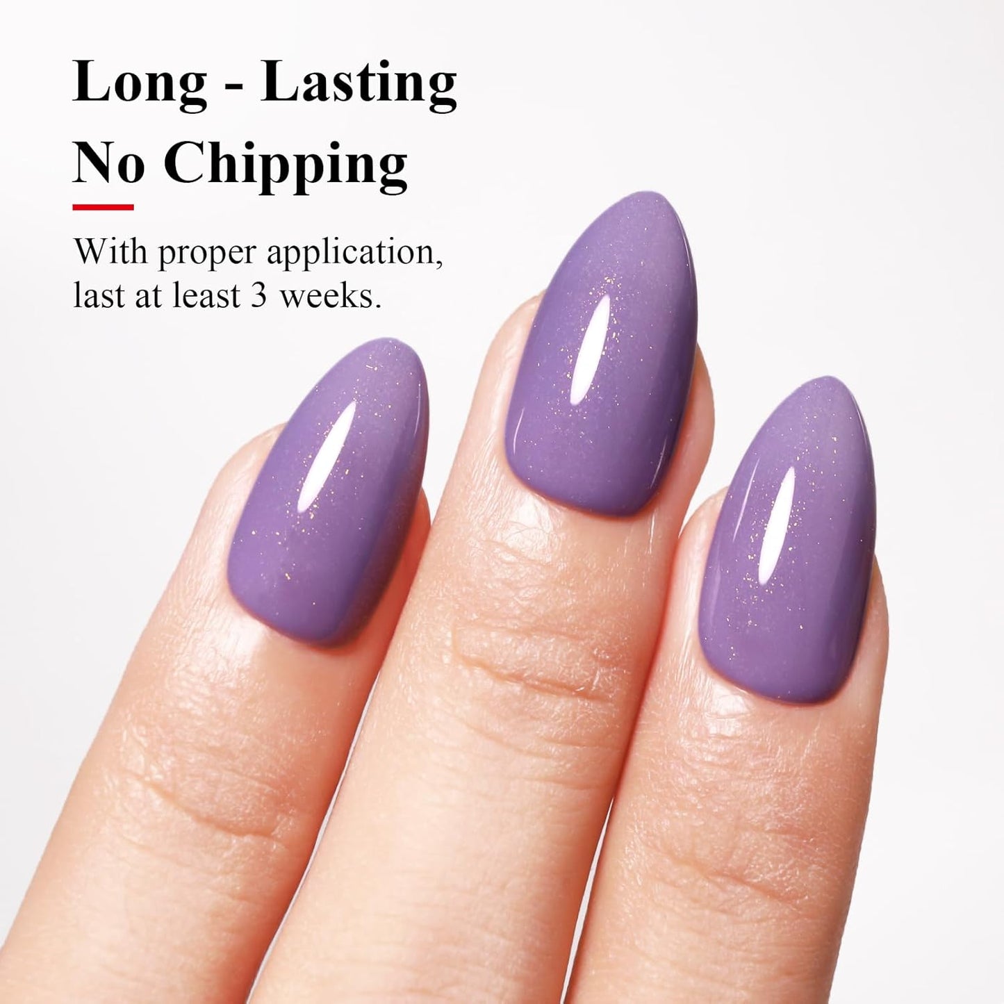 Imtiti Glitter Gel Nail Polish, 0.5 Fl Oz Nude Purple Glitter Gel Polish Soak Off LED U V Gold Shimmer Sparkle Nail Gel Polish DIY Nail Art Starter Manicure Salon Gel Nail Polish Kit