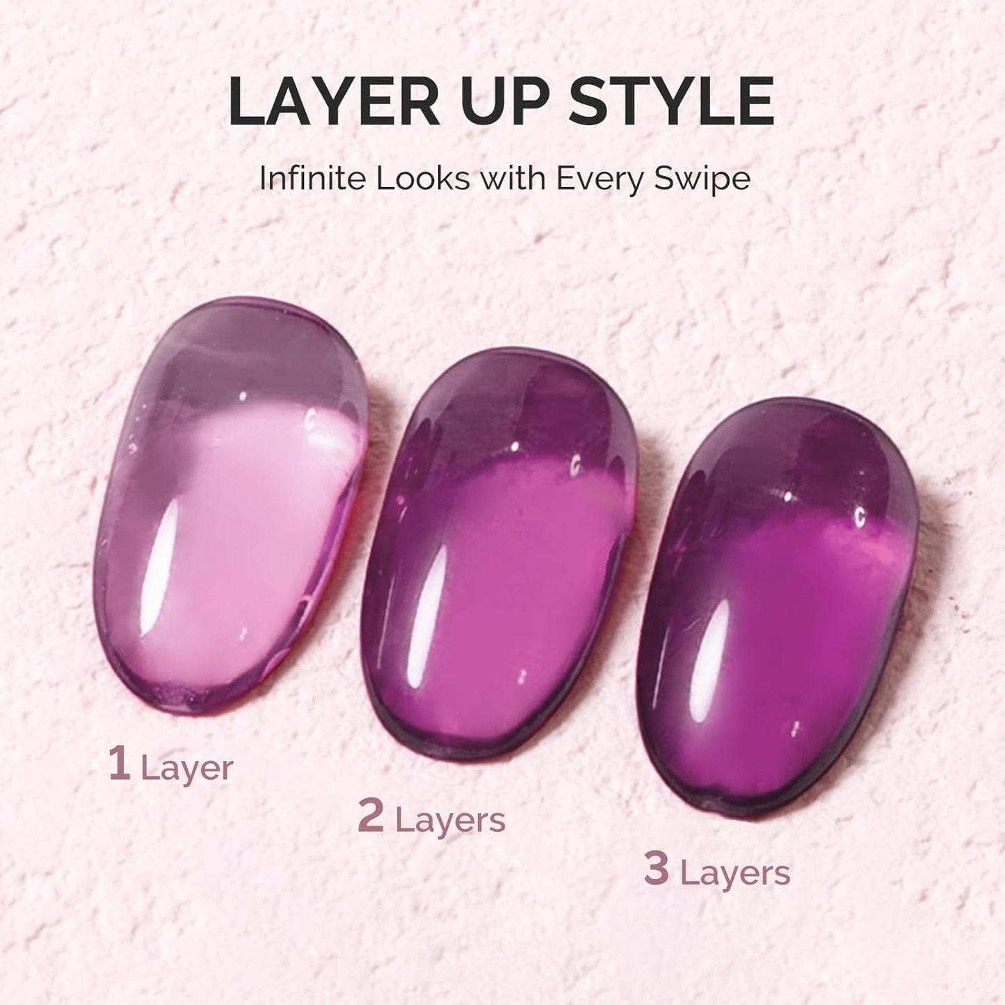 MelodySusie Jelly Purple Gel Polish, 0.5Fl.oz Jeweliver Jelly Gel Nail Polish Translucent Purple Deep Color Sheer Nails Soak Off UV LED Light Cure Gift for Women Nail Art Manicure JIG28