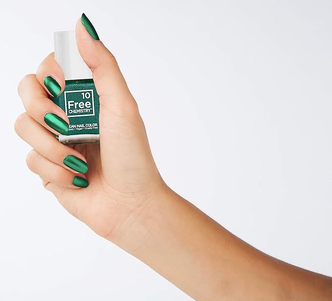 10+Free Plant-Based Clean Nail Polish (Sea-ing Green)