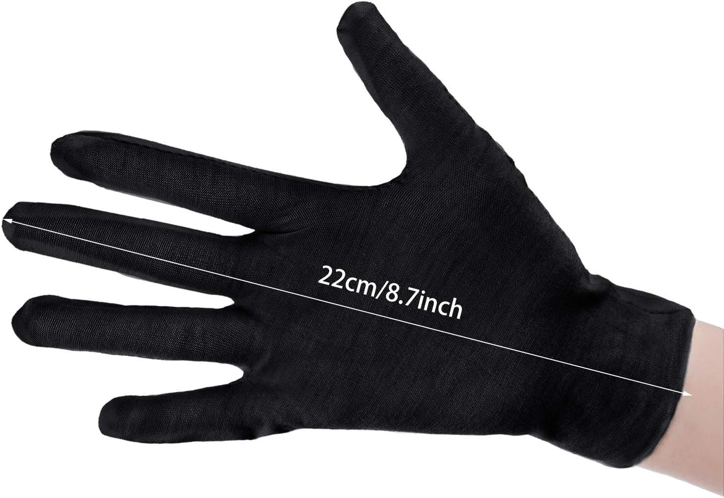 SATINIOR 60 Pcs Cotton Glove Stretchy Work Glove Reusable Mitten for Men Women Hand Dry Art Coin Handling Jewelry