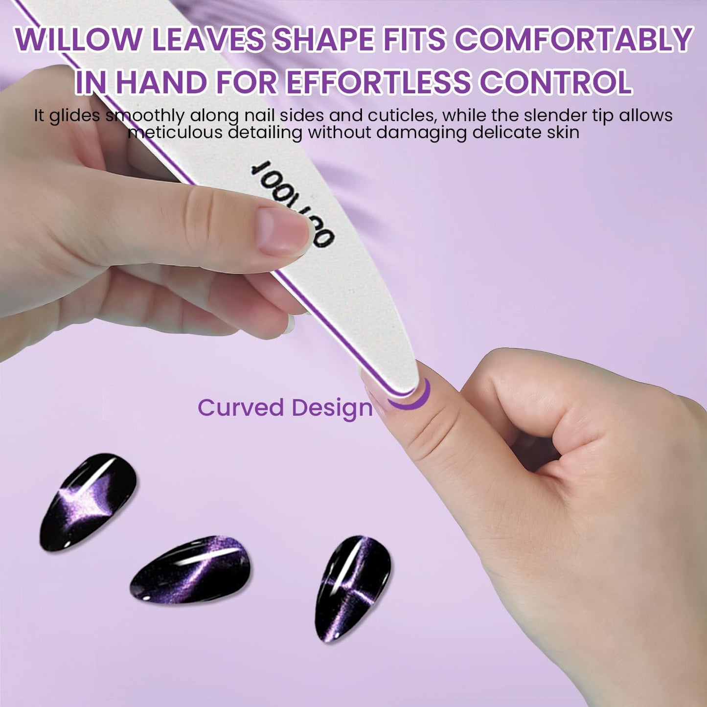10PCS Nail Files 100/180 Set Grit Double Sided for Natural and Acrylic Nails Professional Fingernail Emery Boards and Shine Kit Supplies for Salon and Home Tech
