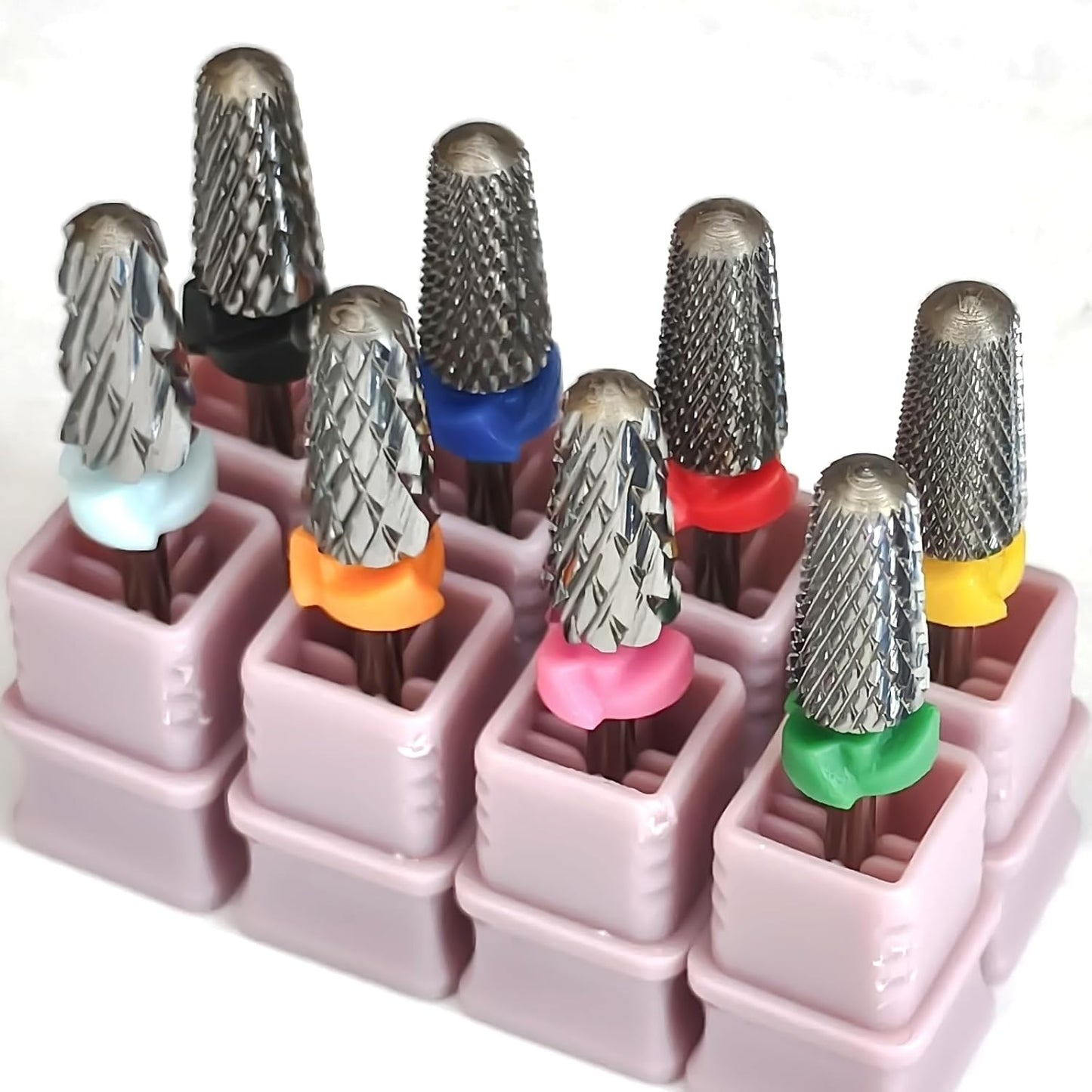 Super Cut Tapered Barrel 3/32'' Safety Tungsten Nail Drill Bits, Remove Gel Fast, Right handed, Suitable for Manicure Pedicure Cuticle Gel Polishing, Technicians Bits, Grit: Triple Coarse.