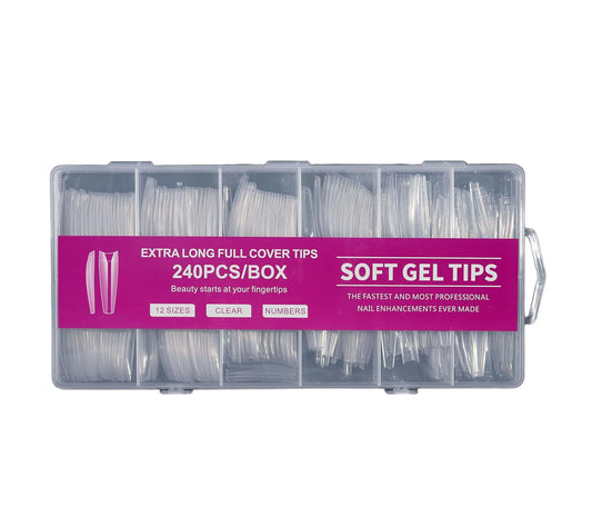 halloween nails Explosive 240 PCS Home DIY Nail Kit - Coffin False Nails, Press Ons, Fake Nails, Nail Tips, French Press On Nails - Transform Your Look Instantly(Long - Half Coffin)
