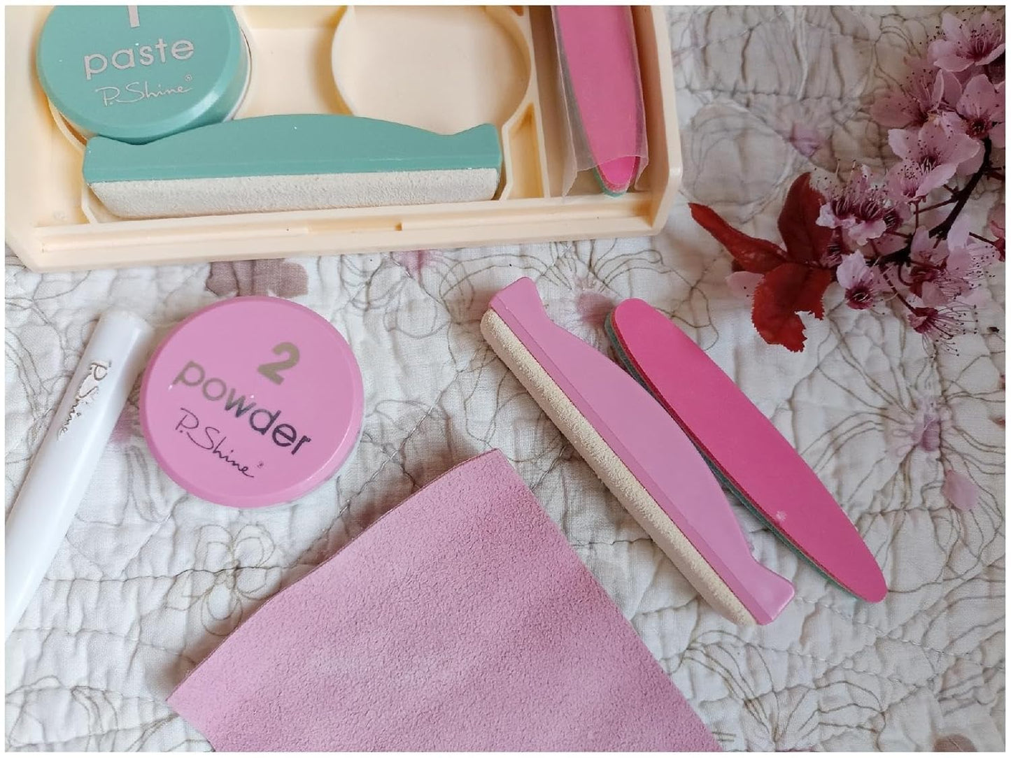 P.shine Japanese Manicure Kit - Nail Strengthener and Growth Set - Nail Hardener for Damaged Plate - Japanese Manicure Set - Plate Care