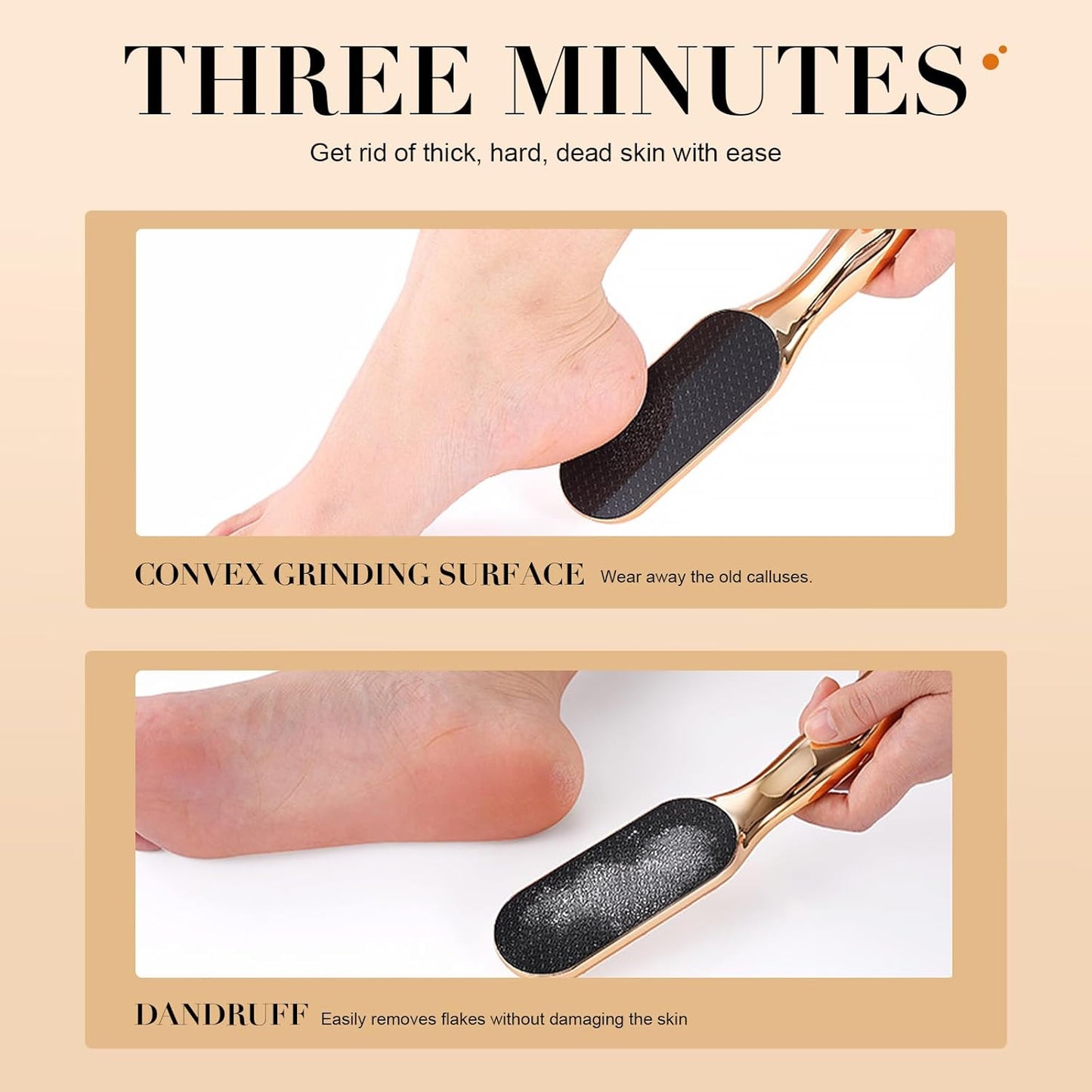 Nano Glass Foot File with Ergonomic Handle - Effective Callus and Dead Skin Remover, Foot Scrubber for Wet and Dry Use, Pedicure Tool for Smooth Feet Care