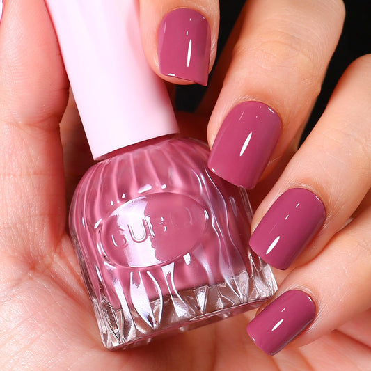Major Dijit Quick Air Dry Nail Polish Maroon Regular Nail Polish Non UV Gel Hema 0.34 fl oz.