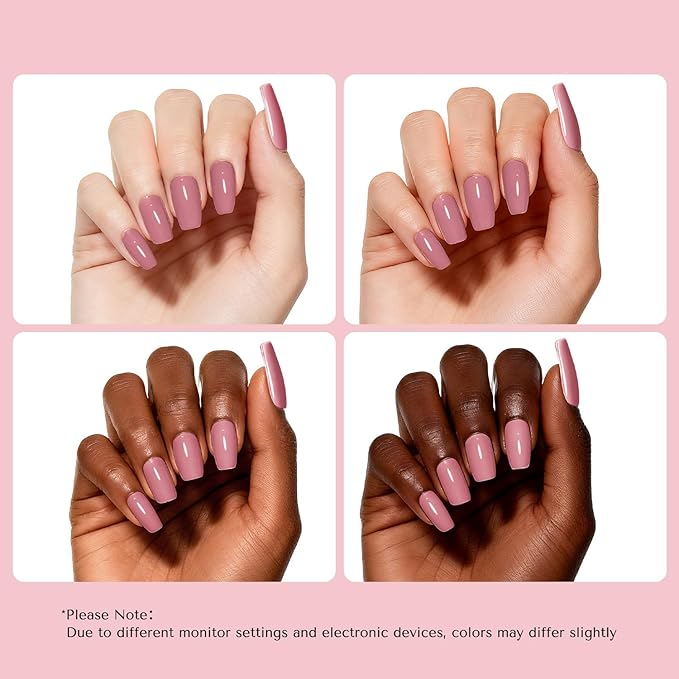 AZUREBEAUTY Nail Polish, Hazy Rose Quick Dry Nail Lacquer Natural Strengthening Treatment Kit DIY Salon at Home Women Gifts 0.34 fl oz