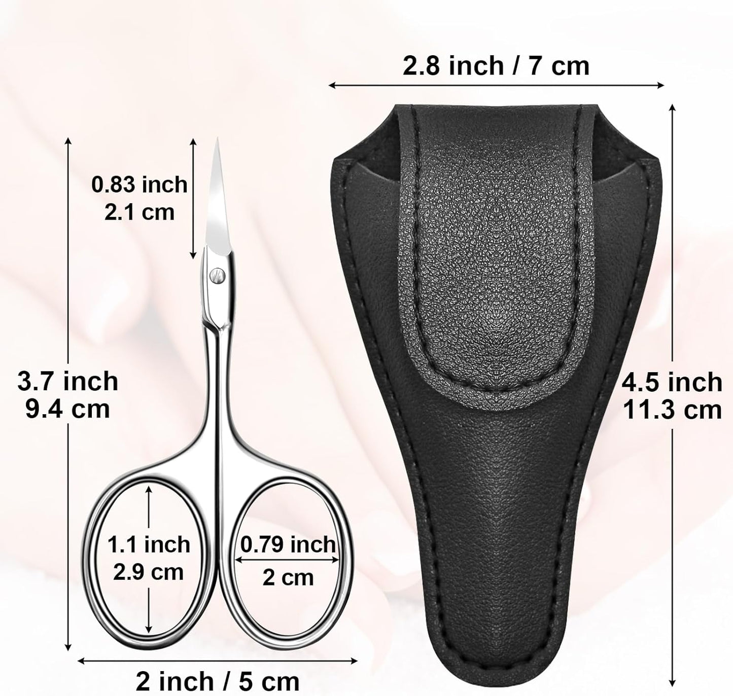 Diesisa Curved Cuticle Scissors - Professional Stainless Steel Beauty Scissors - Sharp Small - Precise Pointed Tip - for Manicure, Eyebrows, Eyelash, hair