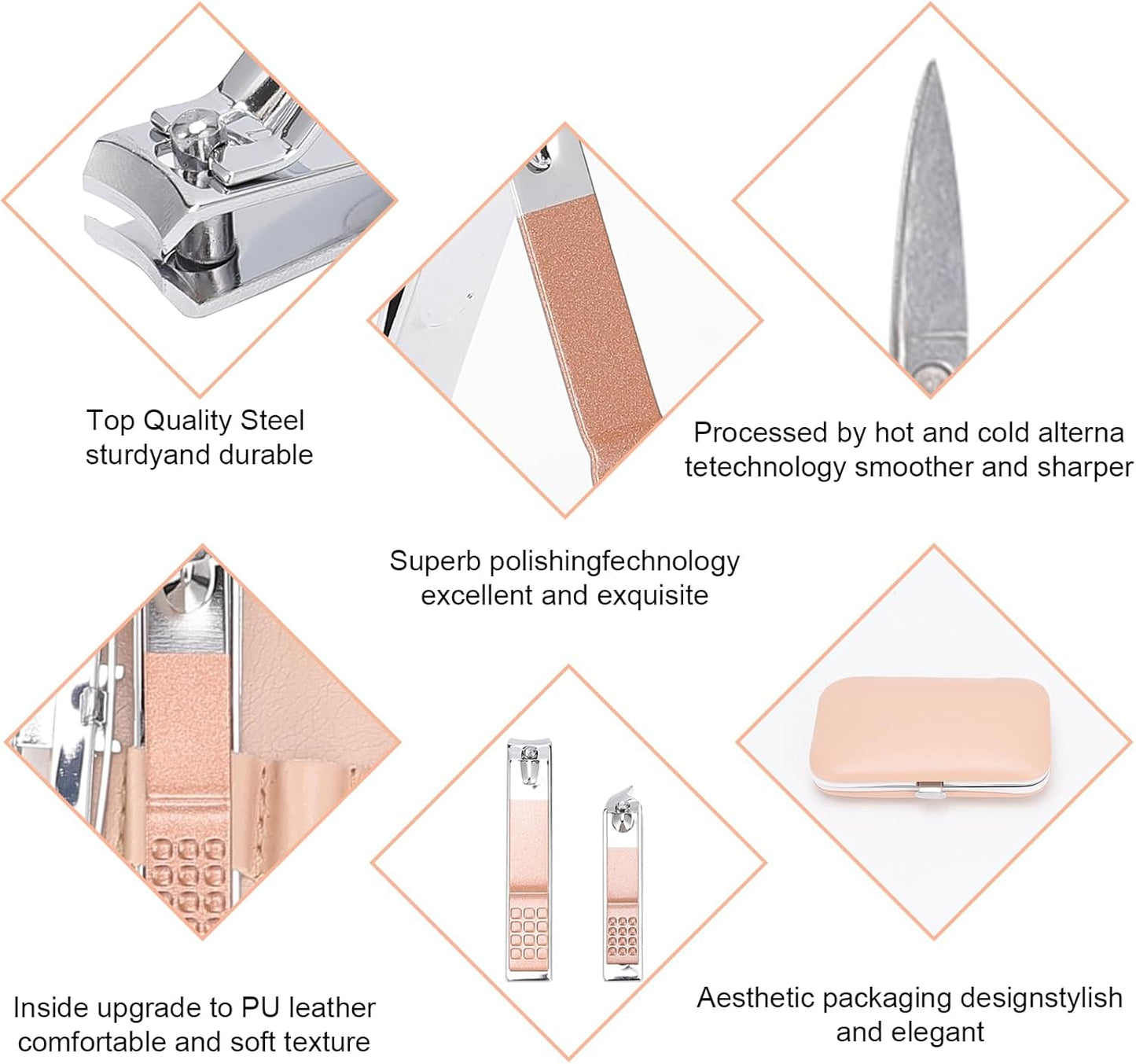 Manicure Set, Personal Care Nail Clipper Kit-9 Pieces, Professional Pedicure Set, Grooming Kit,Gift for Relatives, Friends, Families, Parent, Wife, Girlfriend