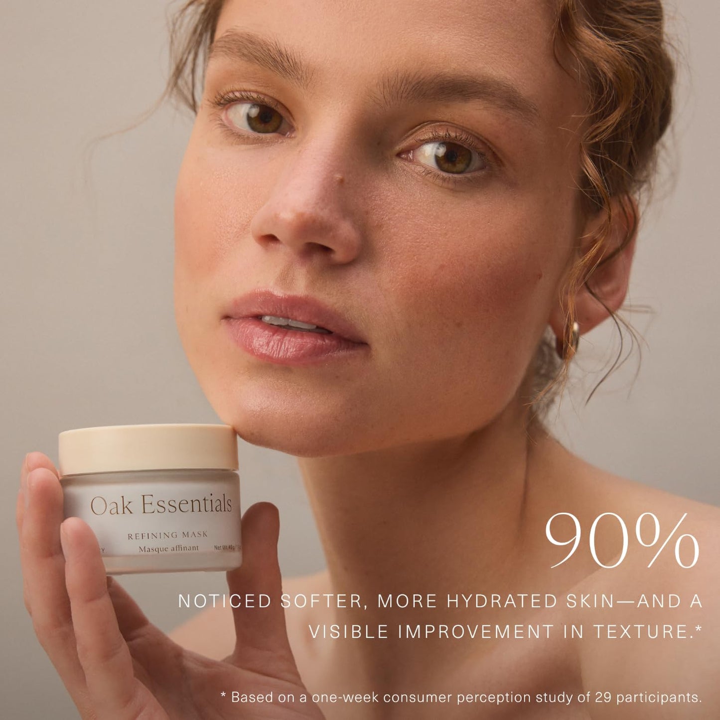 Oak Essentials Refining Mask | Whipped Face Mask with Blue Tansy to Help Visibly Reduce Pores, Balance Oil, and Refine Skin Texture, 1.4 Oz