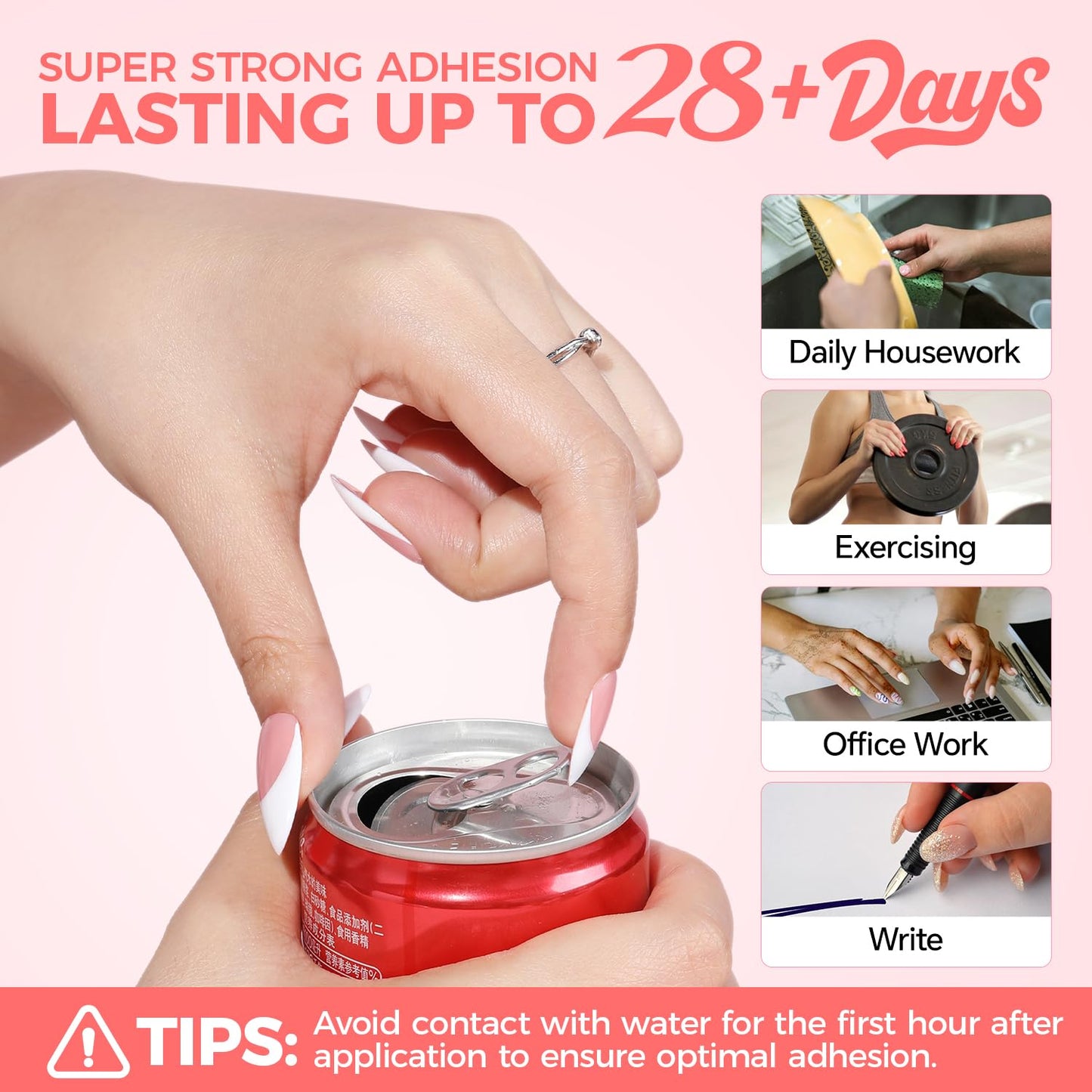 Gel Nail Glue for Press on Nails: No Lamp Need, Upgraded Air Fast-curing Super Strong Glue Gel 5ml*3pcs for Nail Tips Fake Nails & Acrylic Long Lasting 30+ Days