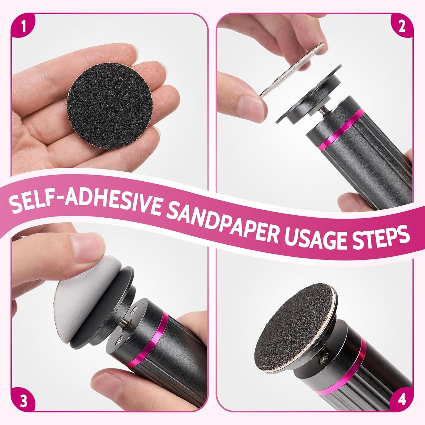 60pcs Replaceable Sandpaper Refill Discs for Electric Foot Callus Remover Hard Dry Dead Skin Remova(120 Grit 30pcs and 80 Grit 30pcs)