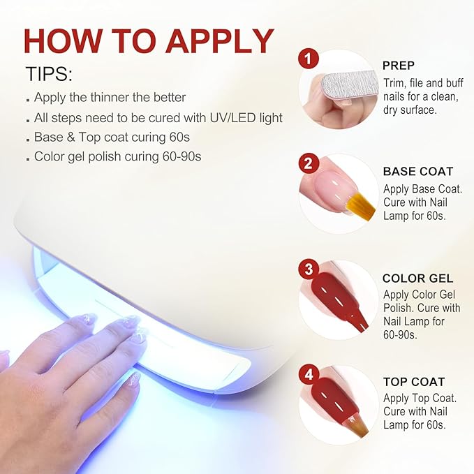 VENALISA 10 ML Gel Nail Polish Set, 5 Pcs Pink Yellow Blue Gel Polish Color High Gloss Soak Off U V Nail Manicure Salon DIY