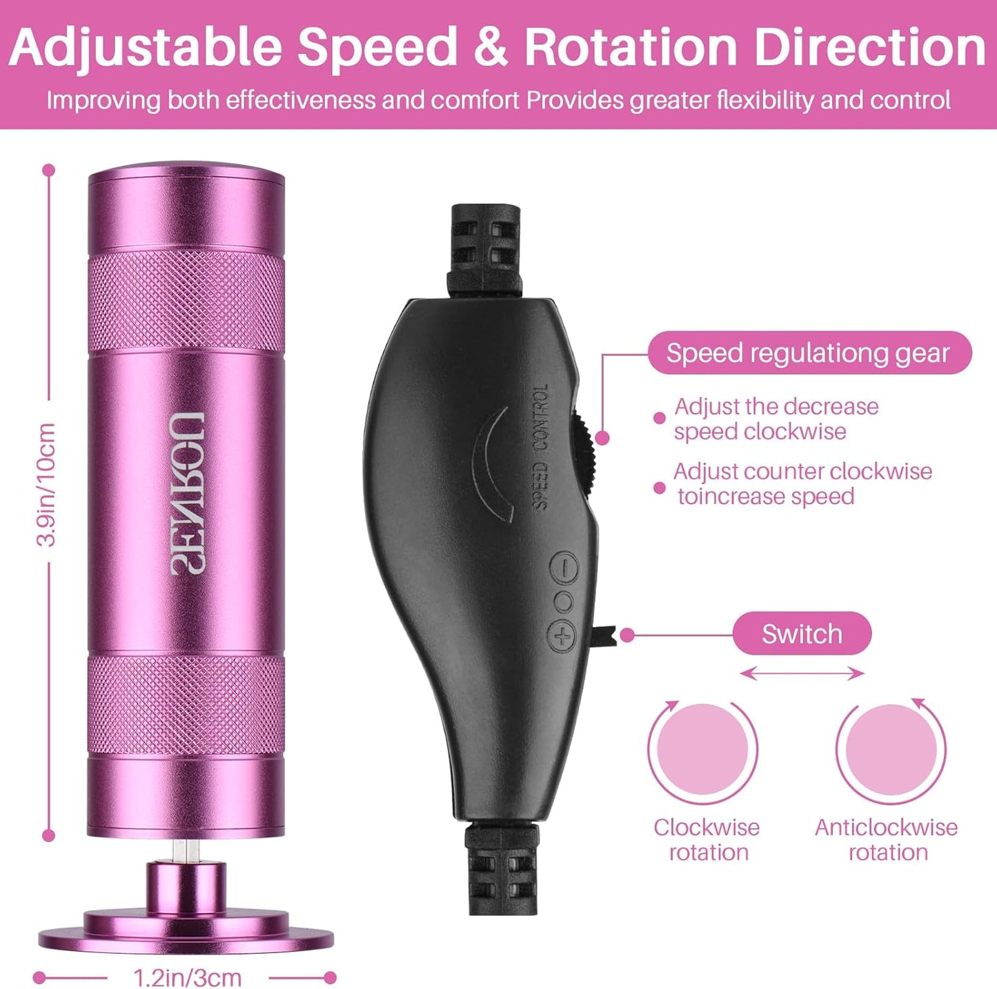 Electric Foot File Callus Remover, 2-in-1 Pedicure Tool with 60 Sandpaper Discs, Adjustable Speed