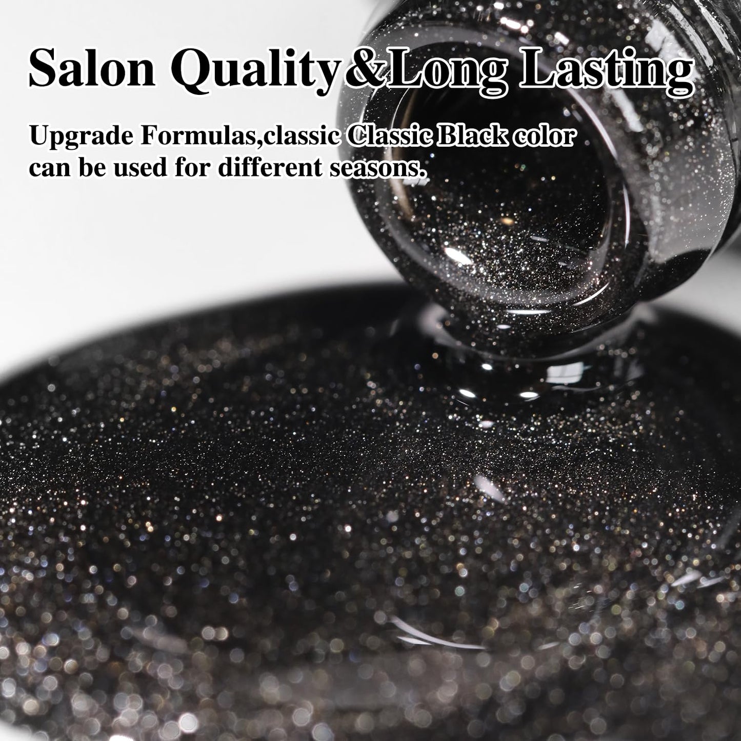 Double Rhythm 0.5 OZ Cat Eye Gel Polish with Magnet 15ML Holographic Glitter Shimmer Translucent Jelly Color Magnetic Nail Polish Salon DIY at Home (MC1047)