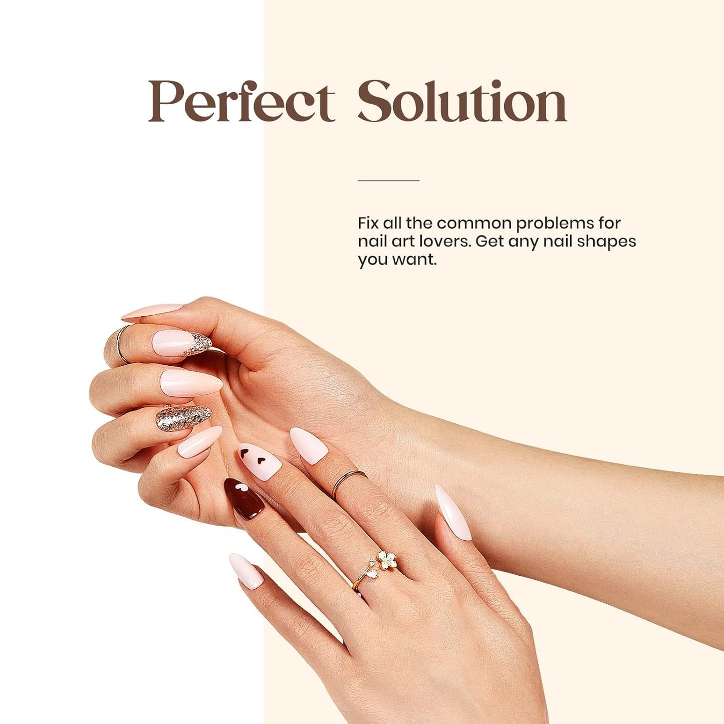 Beetles Gel Nail Glue and No Wipe Top Coat Kit, 2Pcs 15ml 5 In 1 UV Nail Glue for Acrylic Nail Tips Clear Press On Nails, Easy Nail Extension Gel, Soak Off LED Shine Finish DIY Home Manicure