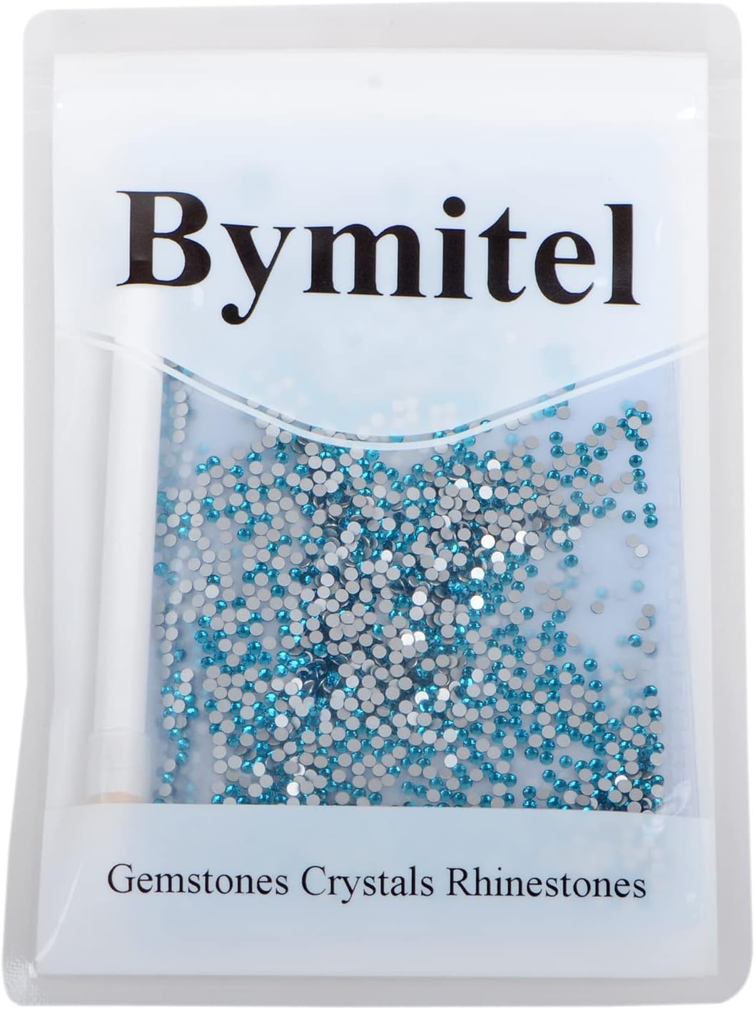 2880PCS Art Nail Rhinestones Non Hotfix Glue Fix Round Crystals Glass Flatback for DIY Jewelry Making with one Picking Pen (ss6 2880pcs, Aquamarine)