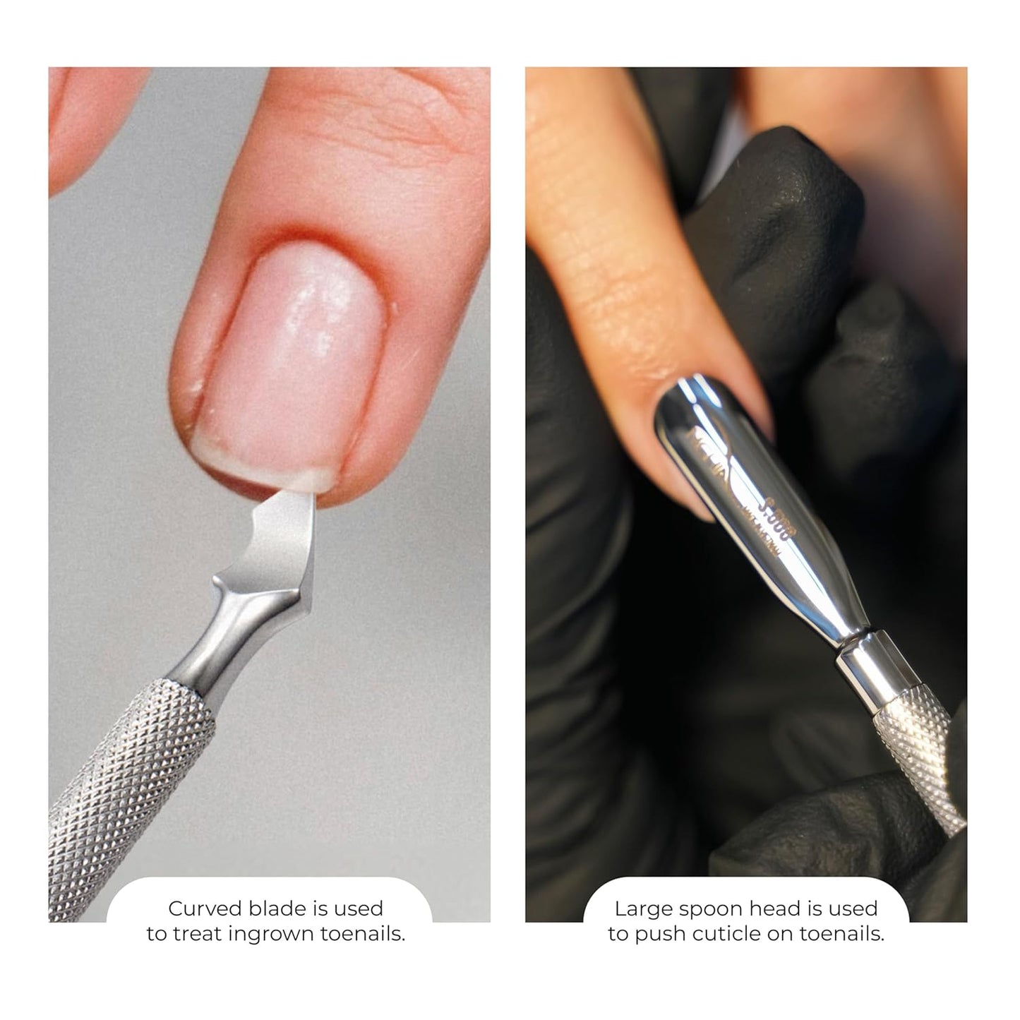 NGHIA Pusher - S-508 (Stainless Steel) | Double–Ended Nail Cleaner and Cuticle Pusher | Premium Quality for Nail Care | Ergonomic Design | Suitable for Professional & Home Use