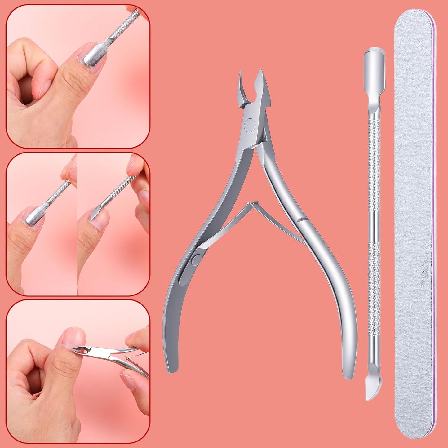 10 Pcs Ingrown Toenail Tool Pedicure Tools for Feet Stainless Steel Ingrown Toenail Clippers Nail File and Lifters Thick and Hard Nails Pedicure Manicure Tools