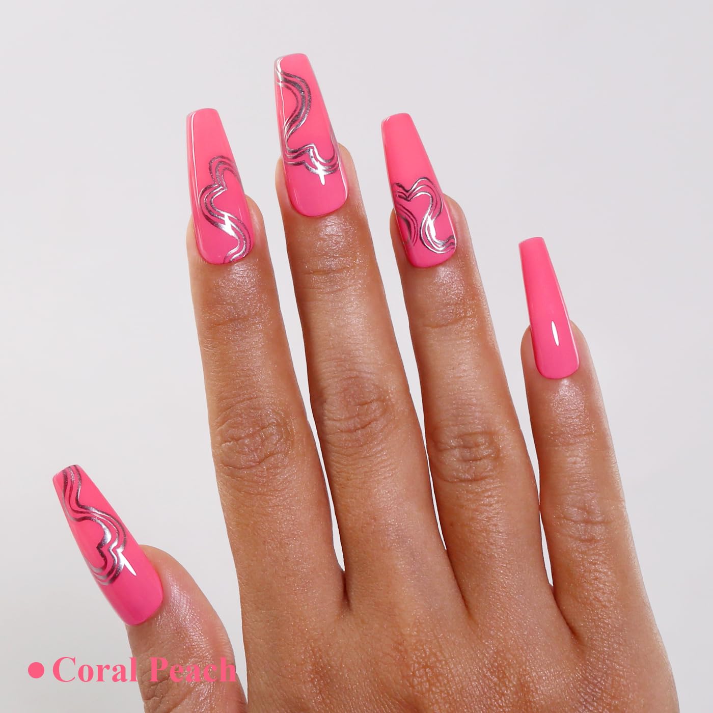 Imtiti Peach Gel Nail Polish, Peach Pink Nail Gel Polish High Gloss Soak Off UV LED Spring Summer Nail Art Manicure Salon DIY Design 10ML