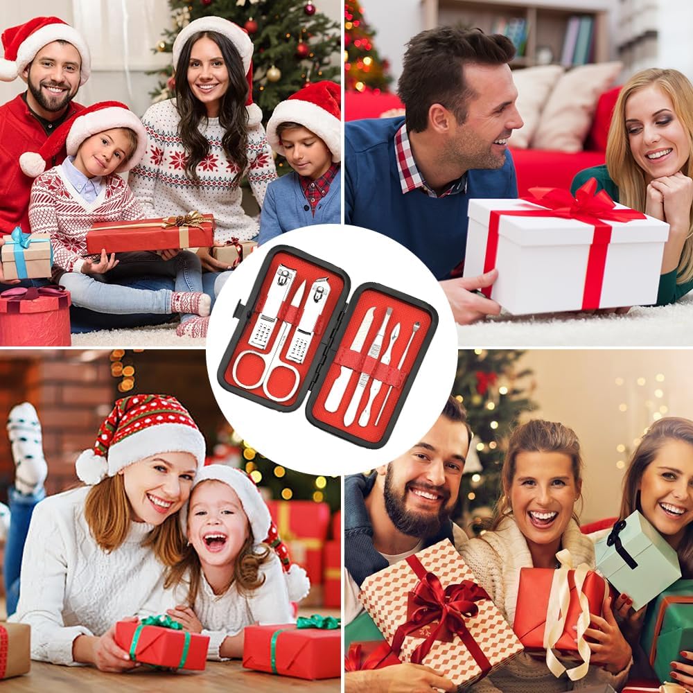 Stocking Stuffers for Women,Nail Clippers Set,Nail Kit 7 in 1 Manicure Set Pedicure Tools for Feet,Fingernail Toenail Clippers Women Grooming Kit Christmas Gifts with Gift Box