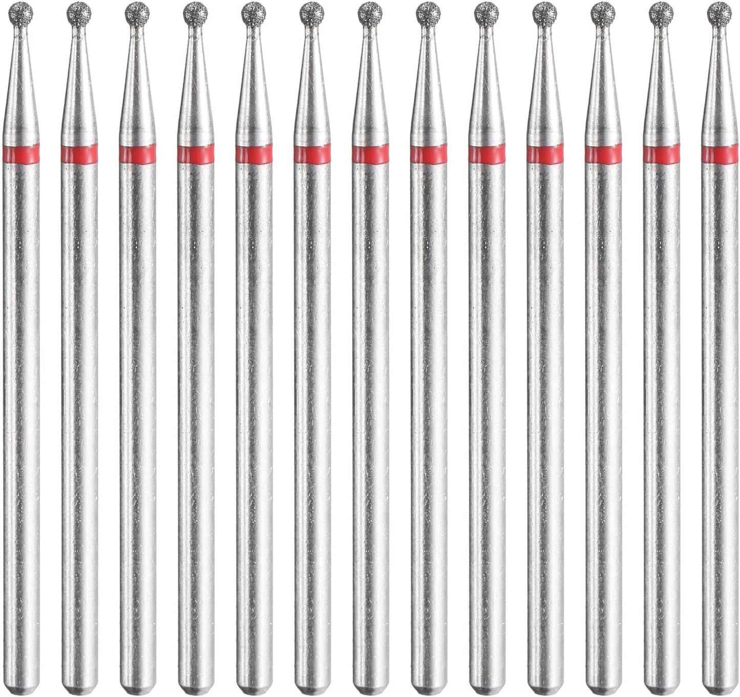 HARFINGTON 13pcs 200-230 Grits Diamond Grinding Bit 1.5mm Ball Head 2.35mm Shank 1.5mm Length Stone Sanding Drill Bits Rotary Tool for Ceramic Glass Nails Grinding Polishing