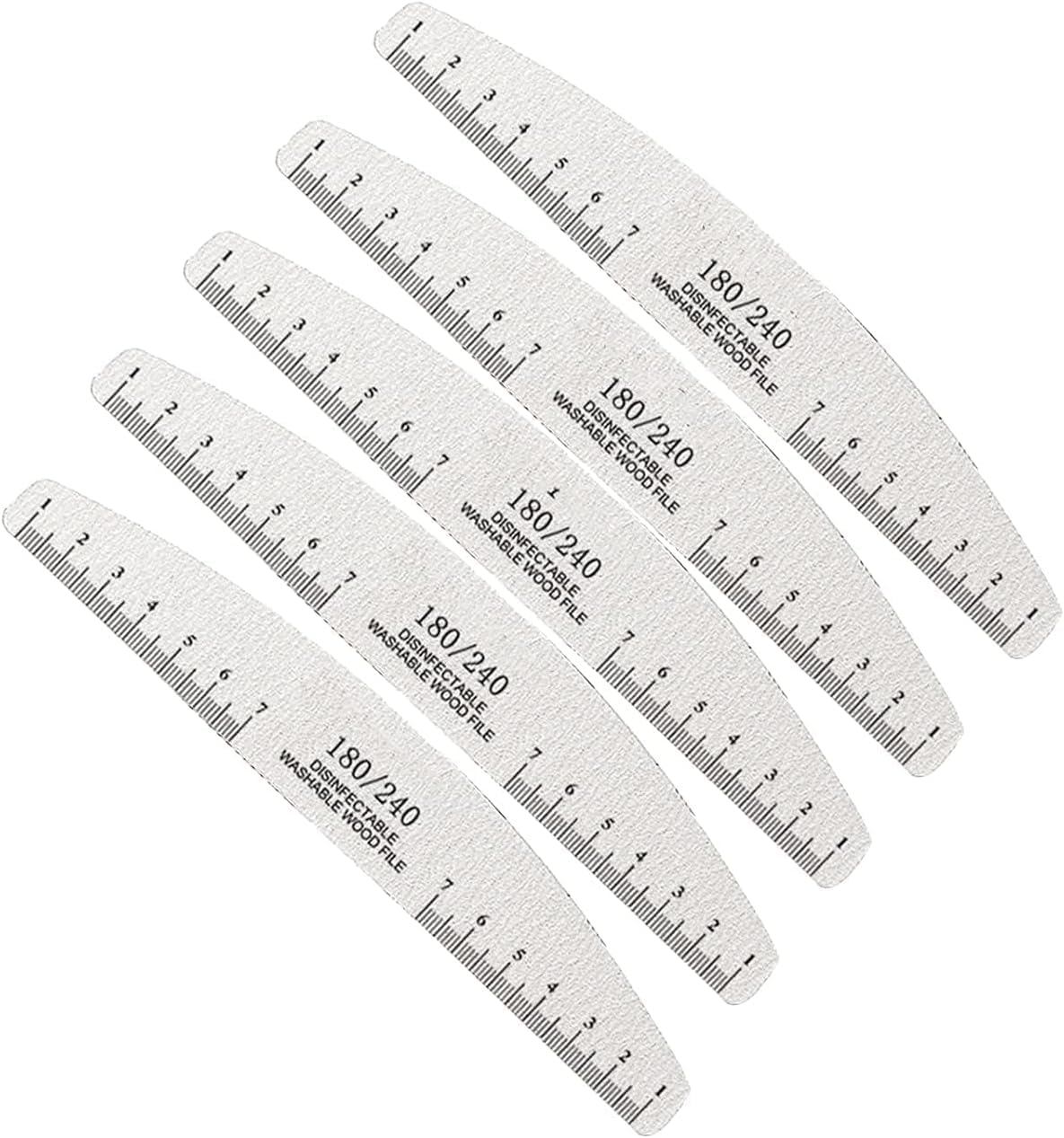 10Pcs Black Nail Art Files DIY Double Sided Emery Boards Nail Files with Ruler Useful Nail Tools,Nail Files and Buffers