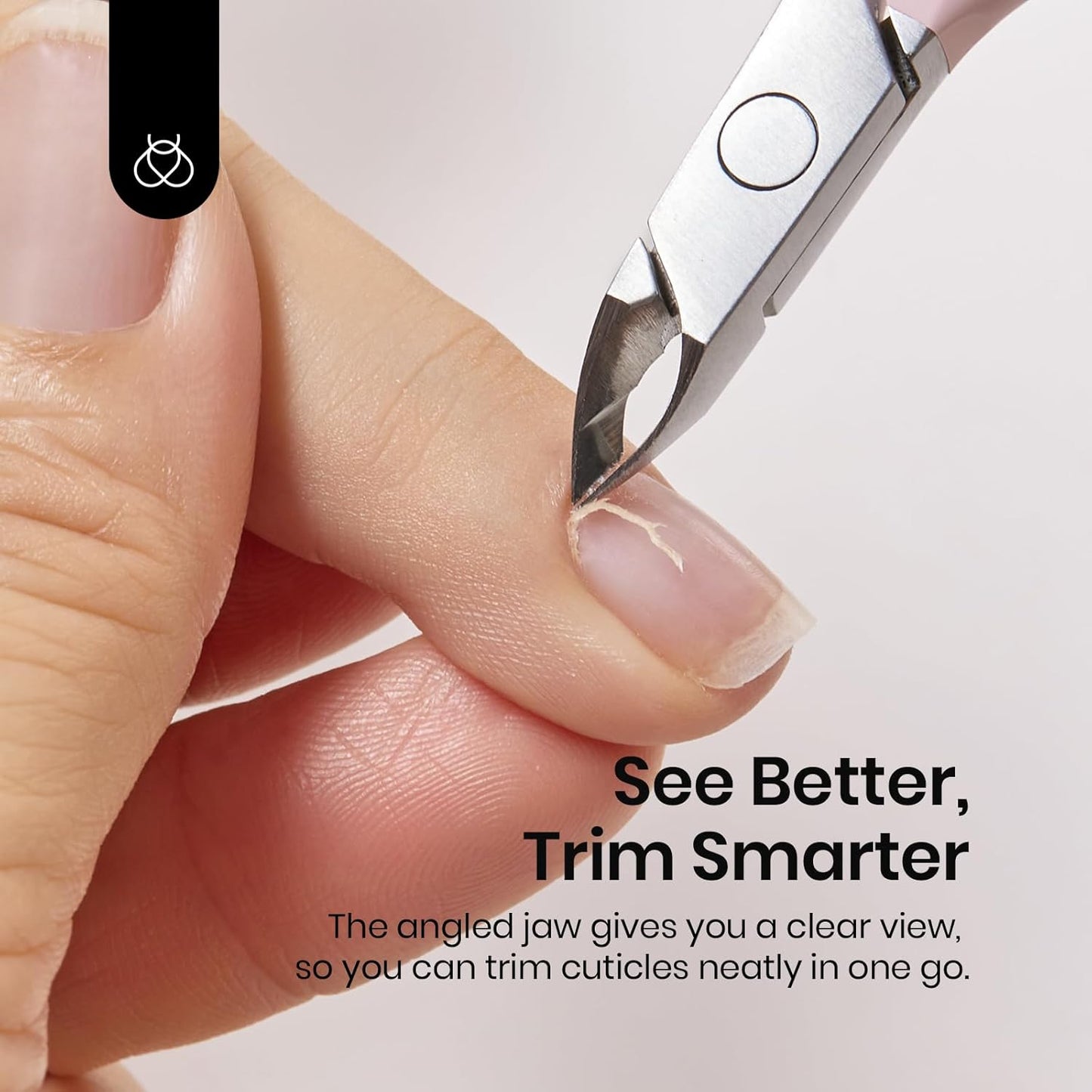 Beetles Cuticle Trimmer Nail Cuticle Nippers 0.16 Inch Fine Jaw Cuticles Cutter Stainless Steel Cuticles Remover Scissors Beginner Friendly Nail Art Tools for Manicure Care Pink