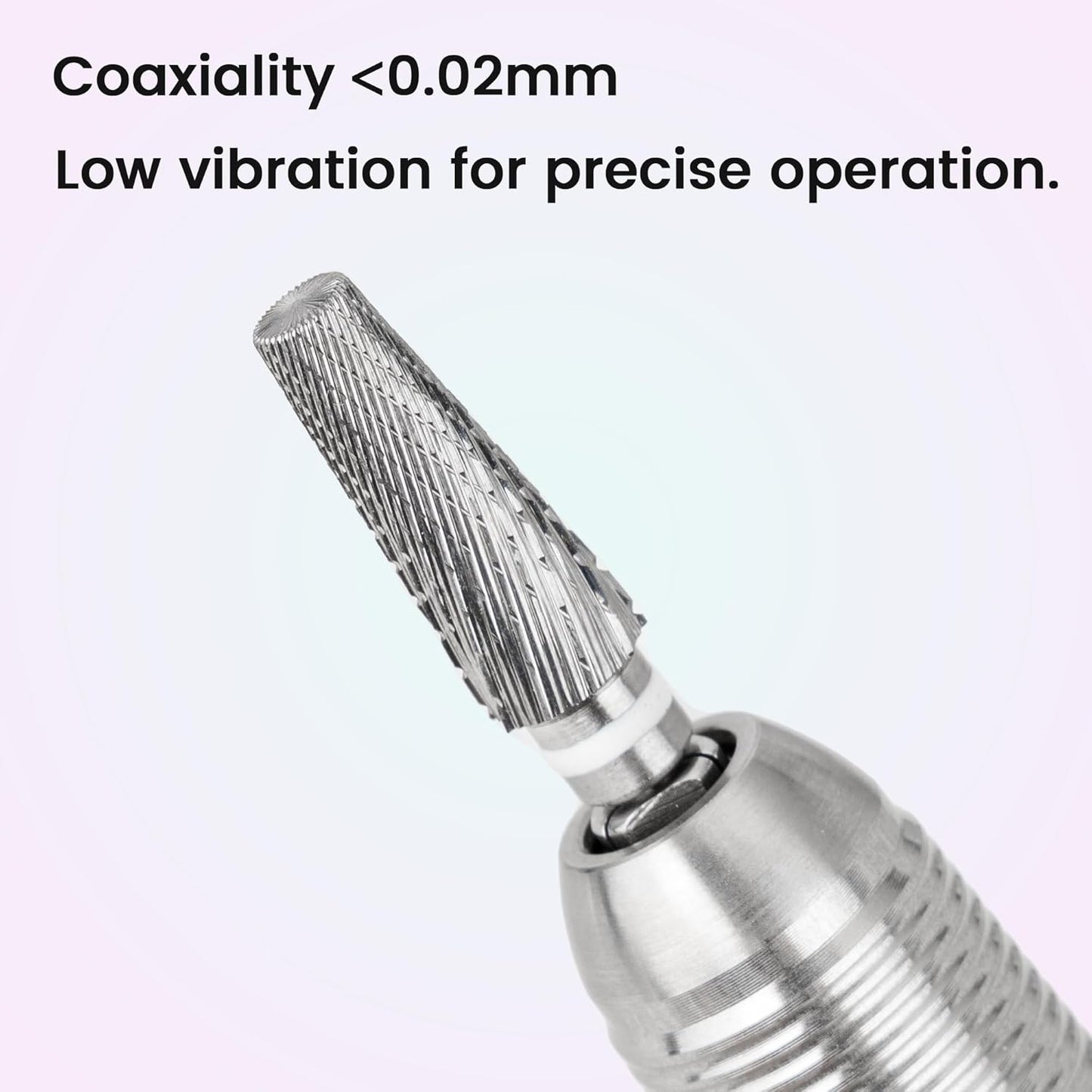 Delanie Professional 5-in-1 Carbide Nail Drill Bit for Professional Nail Tech, 3/32", XC+M+3XF