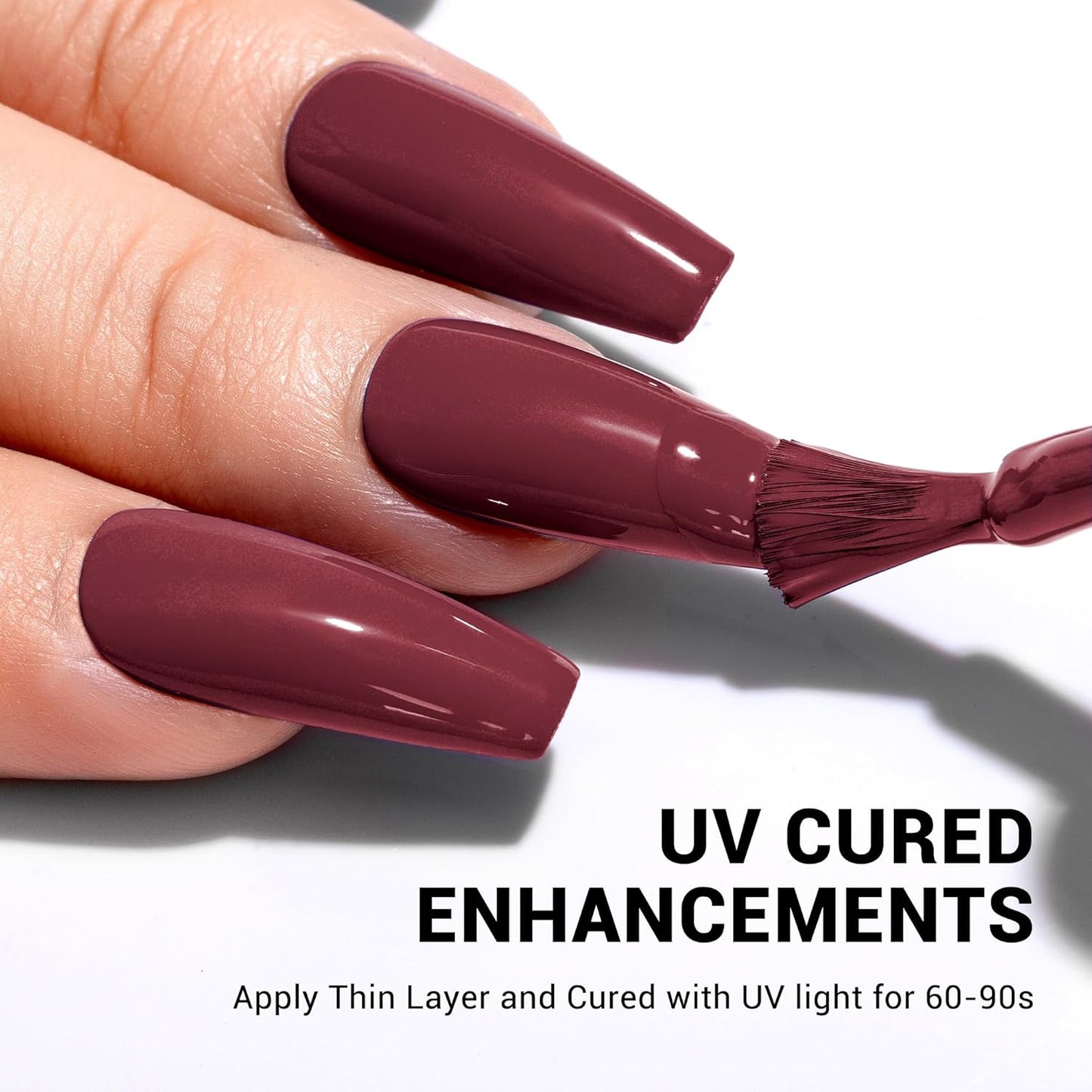 MelodySusie Thick Red Gel Nail Polish,0.5fl oz Maroon Nails Soak Off UV LED Oxblood Red Gel Polish Gift for Women Manicure Salon DIY Nail Art Design Decoration at Home-1680