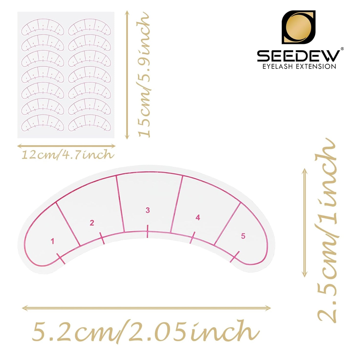 420 Pieces Lash Mapping Stickers, Lash Extensions Five-Point Positioning Stickers, Lash Extension Supplies, Eye Patch/Pads Lash Mapping Practice for Beginner/Tech Lash Artists (Simple Packaging)