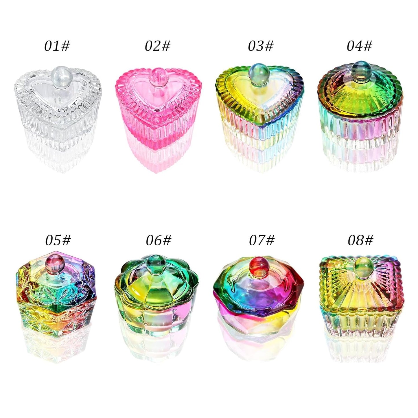 Nails Art Glass Acrylic Dappen Dish Crystal Bowl Liquids Crystal Cup Tool Dish