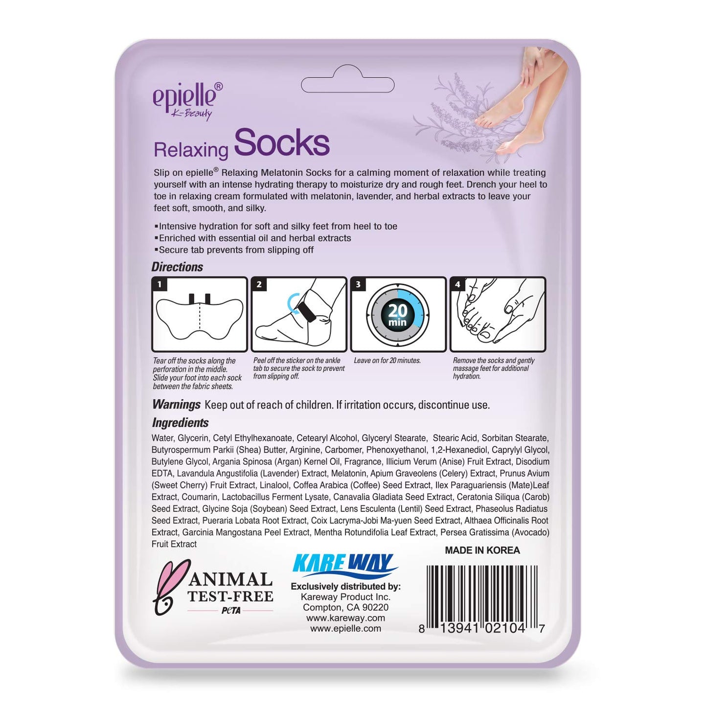 Epielle Relaxing & Nourishing Hand & Foot Masks for Dry, Overworked Skin, Self Care Gifts for Women, Spa Kit, Stocking Stuffers, Thanksgiving Essentials, 6 Moisturizing Gloves & 6 Moisturizing Socks