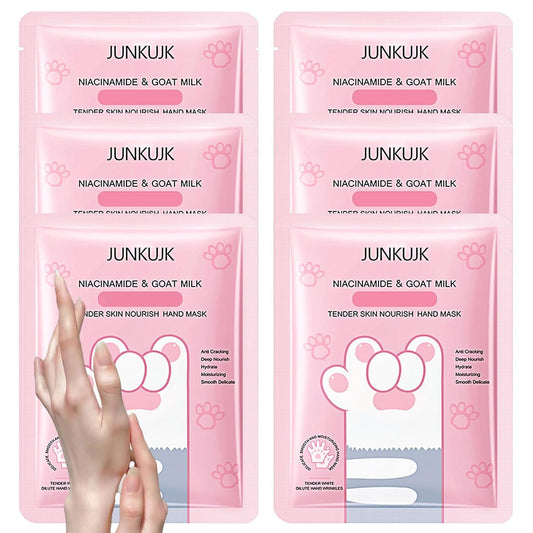 6PCS Hand Masks,Hydrating Hand Masks Moisturizing Gloves Overnight for Dry Cracked Hands,Daily Hand Care Hand Masks Gift Set for Women and Men A