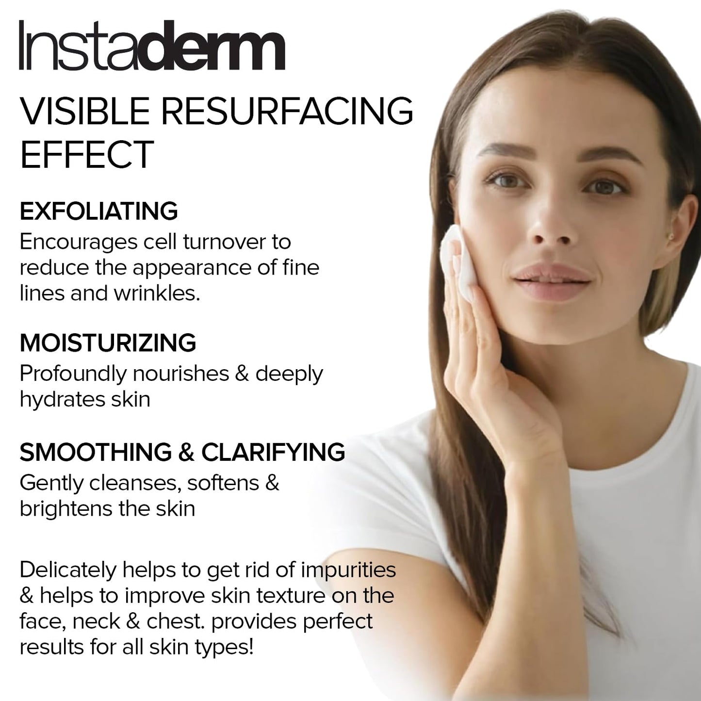 Anti-Aging Resurfacing Pads – Smooth’s Fine Lines, Wrinkles, Dark Spots & Skin Roughness to Enhance the Skins Texture & Tone for Radiant Glow.