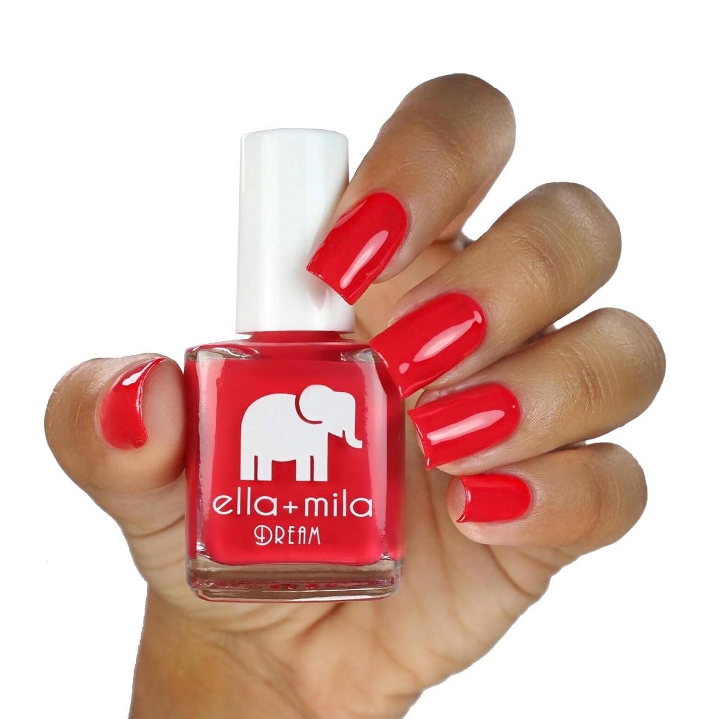 ella+mila Professional, Quick Dry, Long-Lasting & Chip-Resistant Red Nail Polishes (Kiss Kiss - 0.45 fl oz)