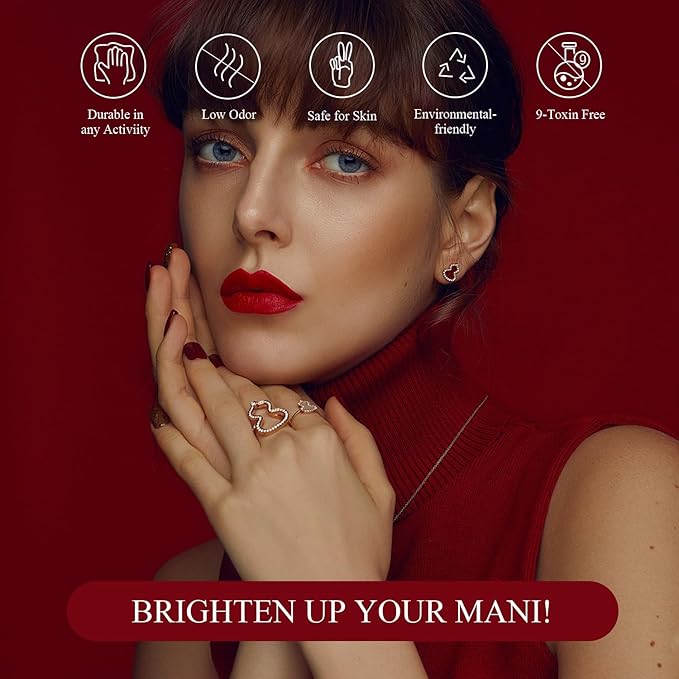 15ML Gel Nail Polish 1Pc Burgundy Red Gel Polish Soak Off UV LED Nail Polish Nail Art Starter Manicure Salon DIY at Home, 0.51 OZ