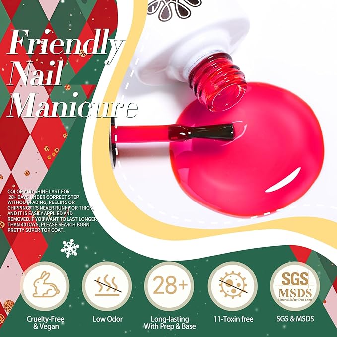 Born Pretty Jelly Gel Nail Polish Halloween Christmas Fall Winter Crystal Transparent Sheer Clear Gel Polish Red Coral Burnt Orange Green Grey Amber Brown 6 Colors Manicure Kit