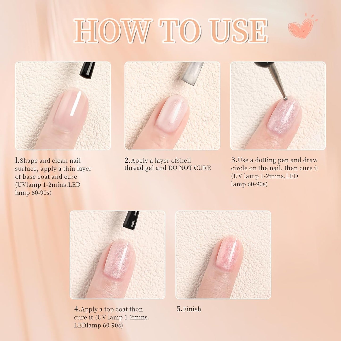 MAYCHAO 15ML Pearl Gel Nail Polish 1Pc Pearlescent Shell White Nail Polish Soak Off Shimmer Mermaid Gel Polish for Nail Art Manicure Salon DIY at Home, 0.5 OZ