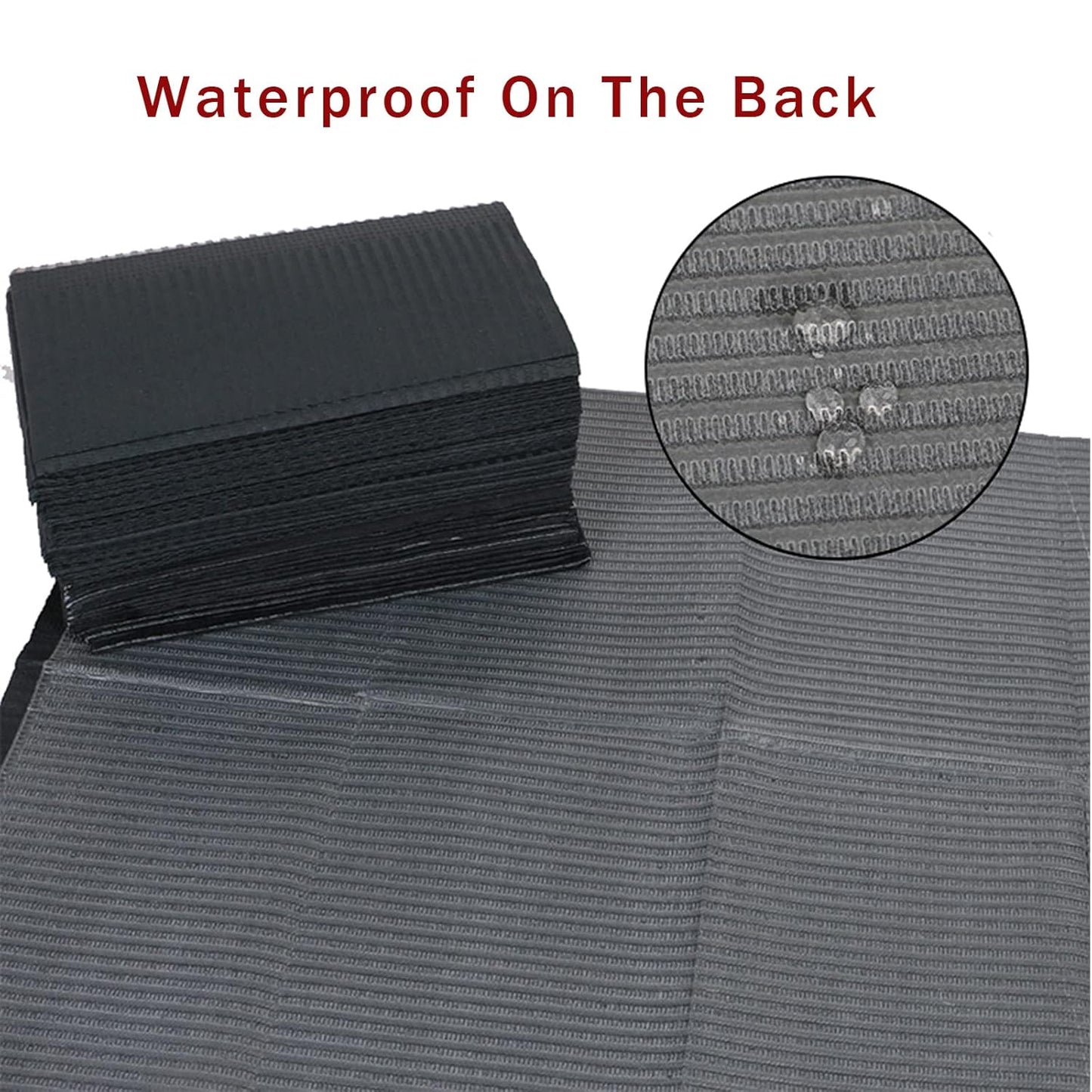 125PCS Disposable Nail Art Table Towels Mat 13" X 17" Waterproof 3 Ply Nail Art Mat Paper Sheet Clean Pads Tattooing Table Mat Nail Table Cover Tattoo Supplies (Black)
