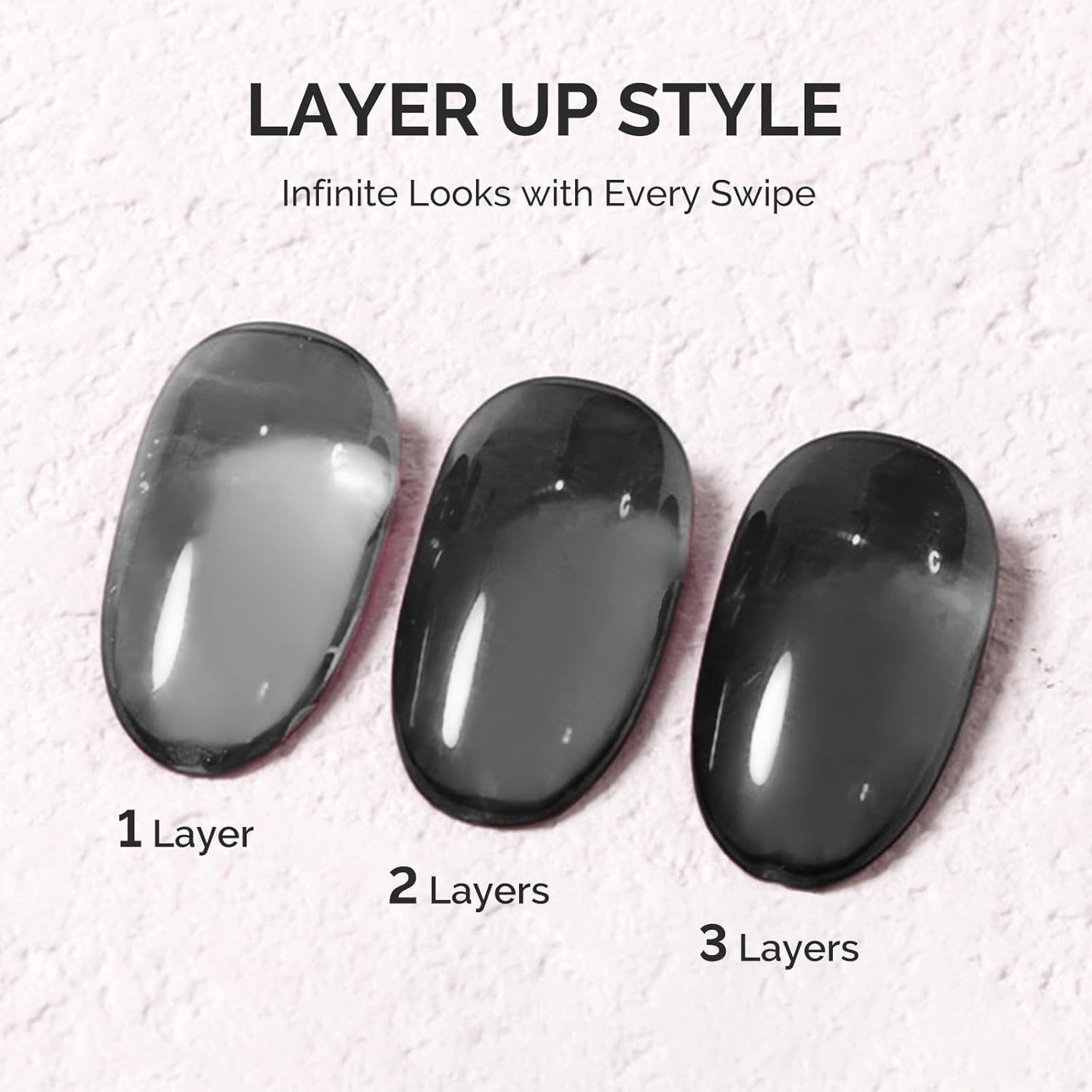 MelodySusie Jeweliver Jelly Gel Nail Polish, 0.5Fl.oz Black Jelly Gel Polish Sheer Translucent Soak Off UV LED Light Cure Valentine's Day Gift for Women Nail Art Manicure Nail Art DIY at Home JM-NJ-4
