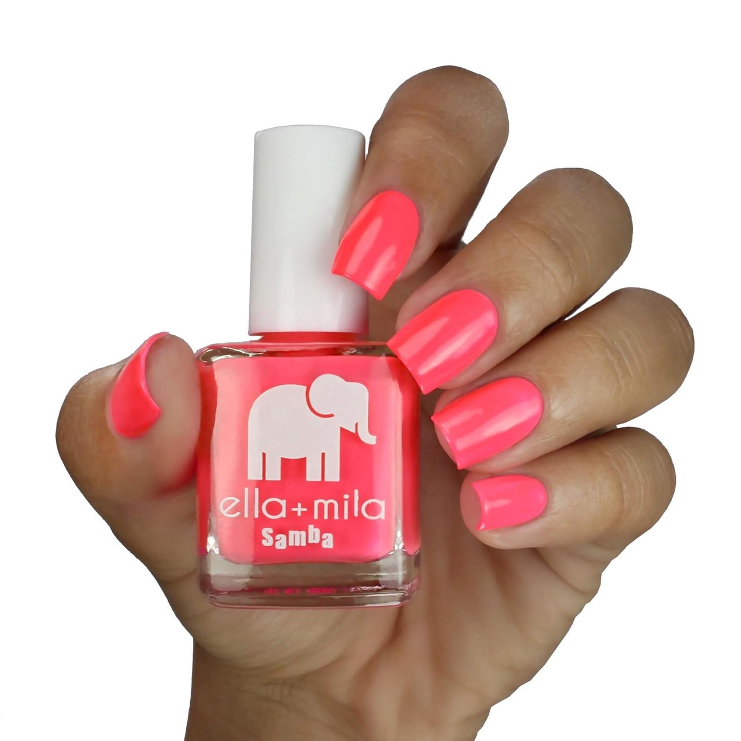 ella+mila Professional, Quick Dry, Long-Lasting & Chip-Resistant Pink Nail Polishes (Island Love - 0.45 fl oz)