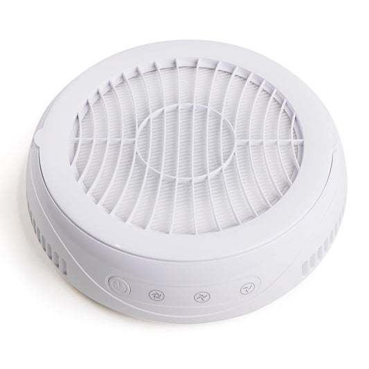 Goodoo Nail Dust Collector, Compact Nail Dust Collector for Beginner with Reusable Filter for Acrylic Nail Polishing Manicure Dust Collector Nail Tech Salon Home