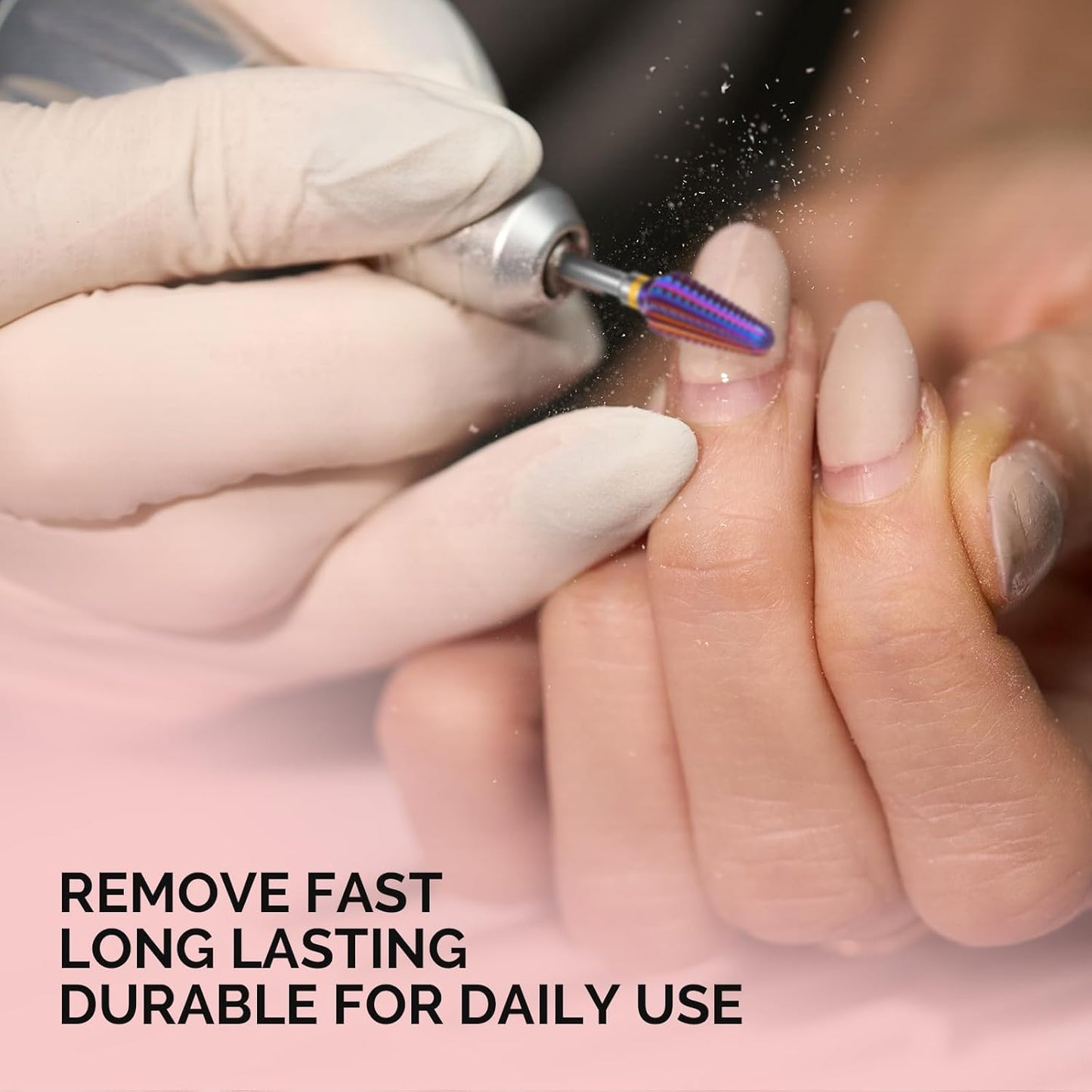 MelodySusie Professional Tornado Nail Drill Bits, 3/32'' Carbide Tungsten Multi-function Bits, Suitable for Manicure Pedicure Cuticle Gel Polishing, Salon Bits, Purple, Series Bit-X, 2XC