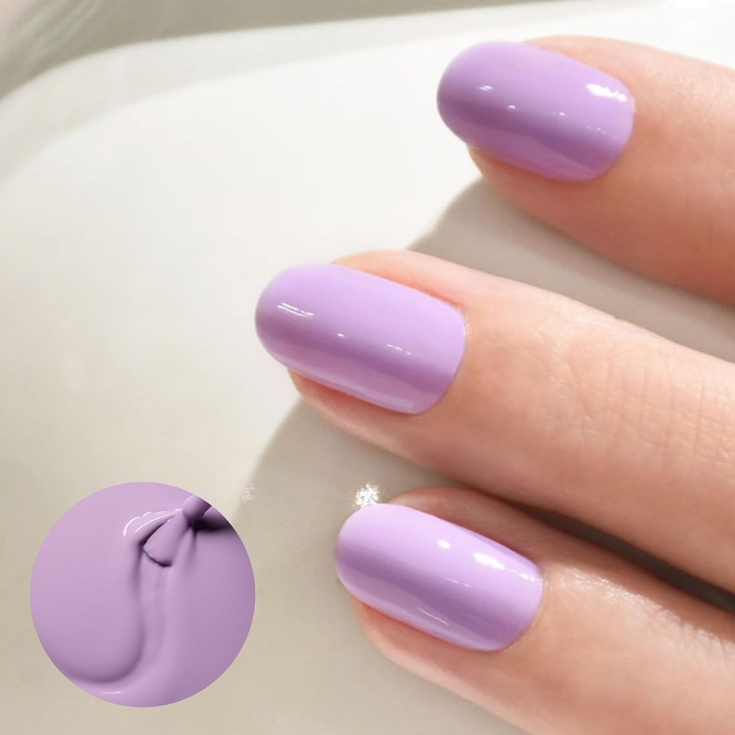 Manucurist • Green Nail Polish • Natural Classic Nail Polish 9-Free • Vegan and Plant-Based Nail Polish (81%) • Manicure & Nail Care • 0.5 fl oz (Lisa Lilas)