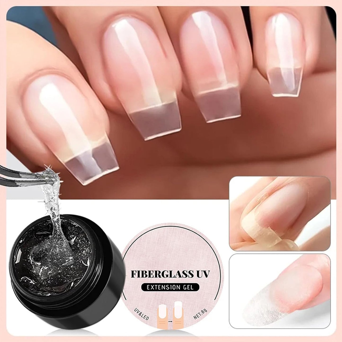 NovaCharm Nail Repair Glue for Damaged Nails, Strong Nail Strengthener for Thin and Split Natural Nails, Instant Cracked Nail Nails Repair Gel - Long Lasting and Easy for Beginners Daily Care