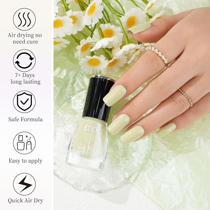 16 PCS Nail Polish Set, 15 Colors Quick Dry Nail Polish Kit With 2in1 Base/Top Coat Nude Pink Purple White Colors Finger Nail Polish Pack Glossy Toenail Polish DIY Gifts for Women