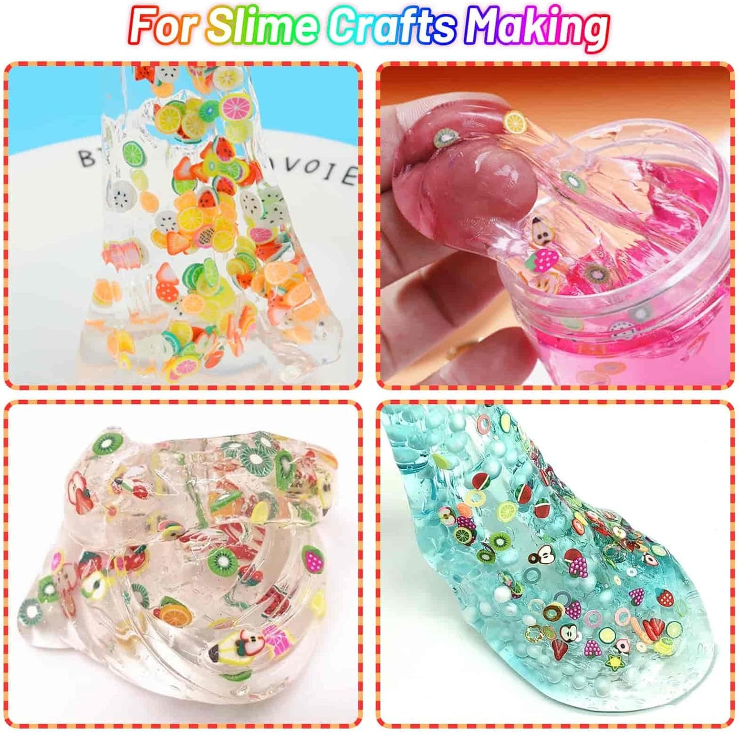16000 Pcs Fruit Nail Art Slices, Acejoz 20 Styles Fruit Slime Charms Fimo Slices 3D Polymer Slices for Slime, Lip Gloss Making Supplies Resin and Nail Art Decorations
