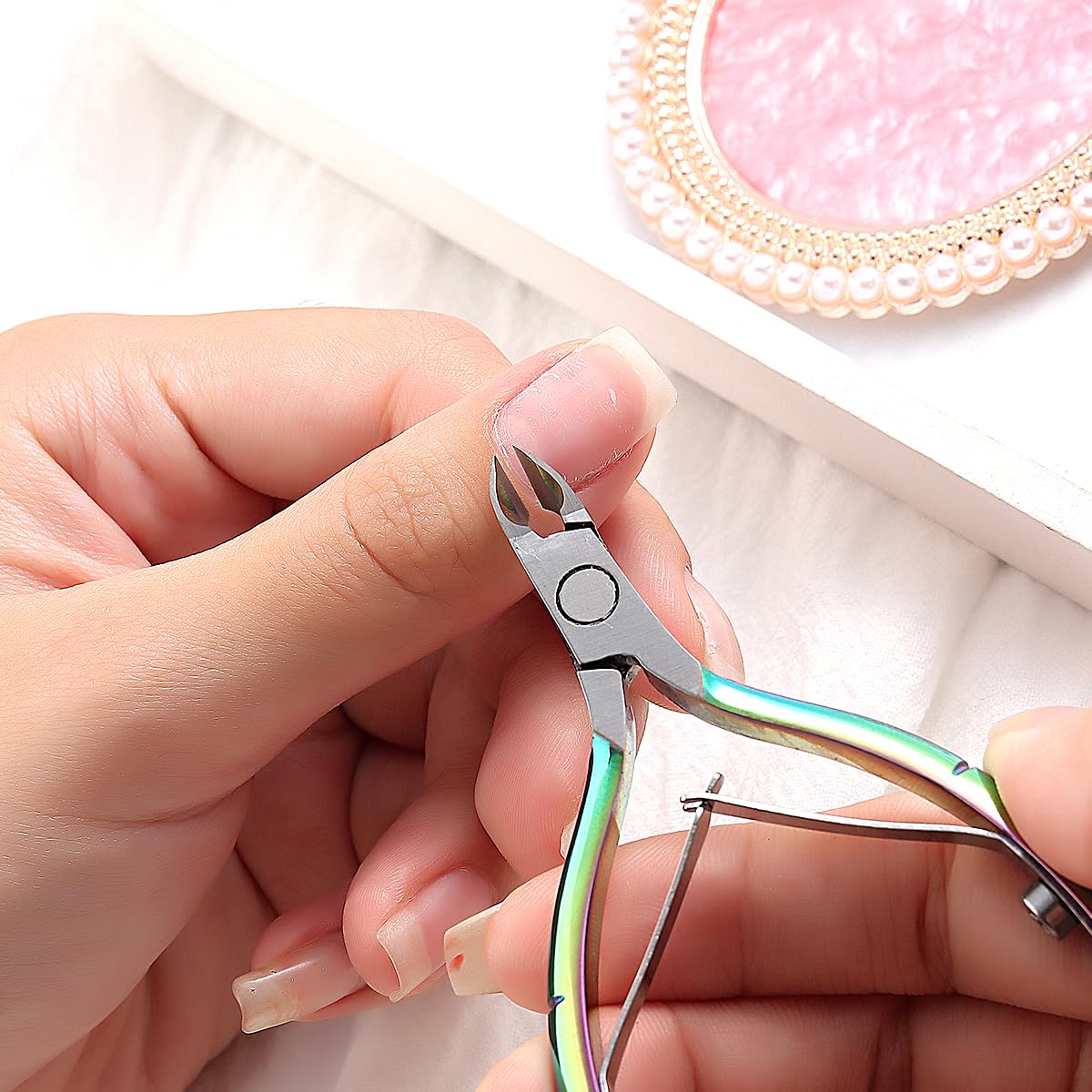 Cuticle Trimmer Cuticle Remover with Cuticle Pusher, Gel Polish Remover Kit Professional Cuticle Cutter Nipper Scissor Pedicure Manicure Tools for Fingernails and Toenails Dead Skin, Nail Files